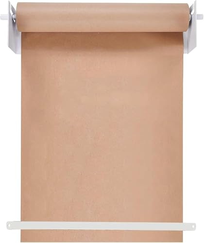 Slaktpappersrulle dispenser och skärare, väggmonterad kraftpappershållare för menyer och påminnelser, perfekt för restauranger, matbilar och hantverk