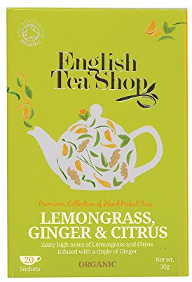 English Tea Shop - Lemongrass Citrus & Ginger - 20 Tea Bag Sachets, Pack of 3