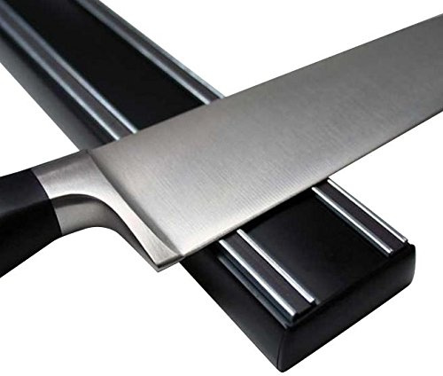 Kniv, magnetlist/magnetknivhållare, knivlist, professionell, extra stark av plast 35/50 cm – plats för 6 knivar inklusive fästskruvar, längd: 500 mm
