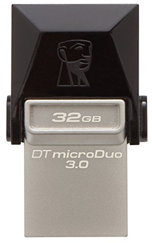 Kingston DTDUO3/32GBCR - Memoria USB 3.0 (32 GB, DT MicroDuo, con microUSB)