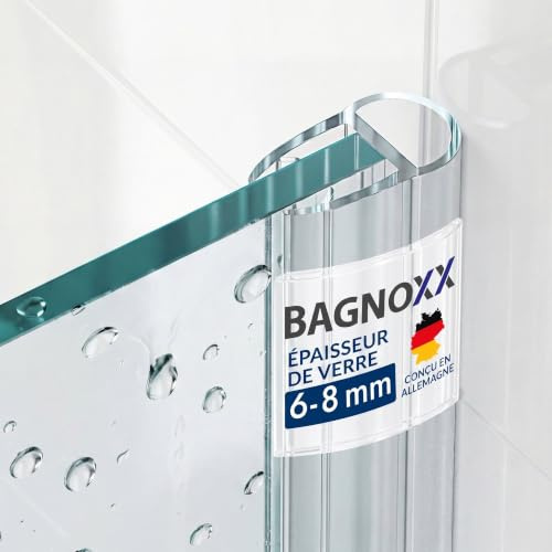 Bagnoxx Hohlkammerprofil, Spaltdichtung 200cm, für 6mm Glasstärke | Transparente Duschdichtung für Duschtüren im Badezimmer, Türdichtung unten, gegen Spritzwasser, PVC