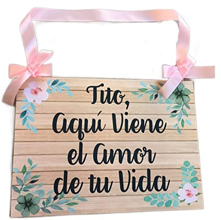 Cartel para Boda Aqui viene la novia