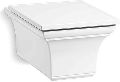KOHLER 6918-0 Memoirs elongated dual-flush wall-hung toilet, White