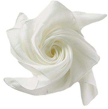 UK_Stone Damen Bandana Kopftuch Seidenschal Seidentuch Halstuch Nickituch 100% Seide Multifunktion Schal Unifarben 50 x 50cm,