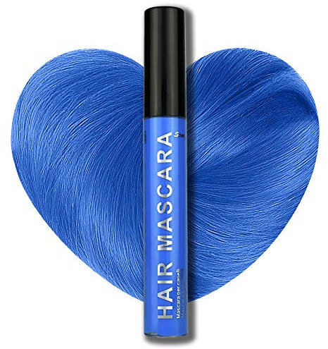Stargazer Neon Blue UV-Reactive Hair Mascara, Wash Out Color