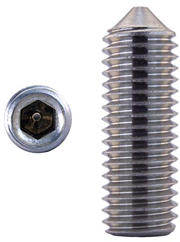 D´s Items | Gewindestifte mit Spitze - M5x8 - DIN 914 - Edelstahl A2 - [2 Stück] - | Wurmschrauben | Madenschrauben V2A