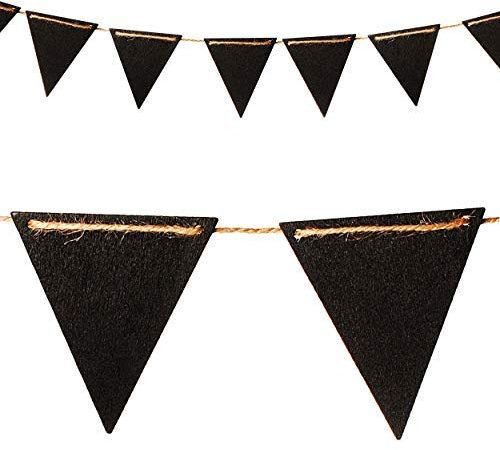 alles-meine.de GmbH 1,4 m - Girlande/Wimpel - Kreide - Holz Tafel - Beschreibbar + selbst Beschriften - Hochzeit/Jubiläum/Kindergeburstag - Schule - Kinder/Partykette..