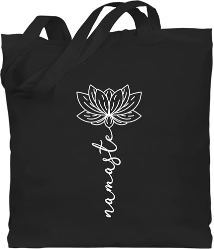 Shirtracer - Baumwolltasche - und Wellness Geschenk - Namaste Lotusblüte Yoga Chakra
