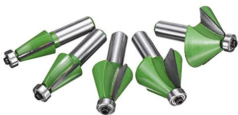 TuToy 1/2 Zoll Rundkopf 8 mm Schaft 11,25-45 ° Holzbearbeitungsfräser Fase und Fasenschleifwerkzeug