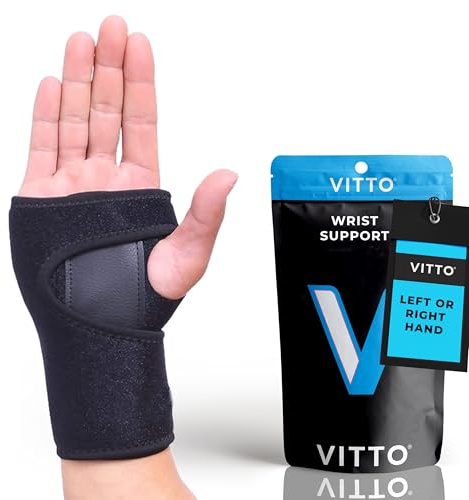 VITTO Handledsstöd – Handbandage handled för senskidinflammation, karpaltunnelsyndrom och athros, Höger hand, L/XL