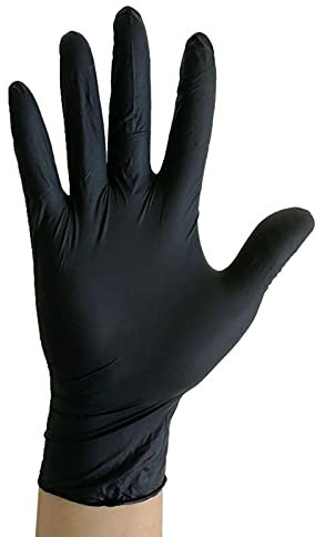 MWBLN Geschirrspülhandschuhe,100 Stück Einweg-Gummihandschuhe, Kunststoff-Geschirrspülhandschuhe. XL Schwarz