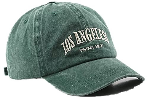 Lanly Baseball Cap Snapback Baseballkappe Vintage Unisex Herren Damen UV Schutz Docker Cap Sonnenhut Outdoor Wanderhut (Grün L)