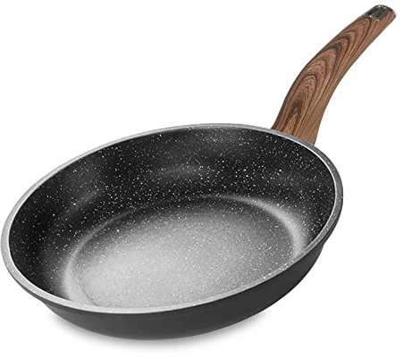 Pfanne,Bratpfanne 20cm Induktion Geeignet Antihaft Beschichtete Pfanne mit Echten Steinpartikeln für Alle Herdarten