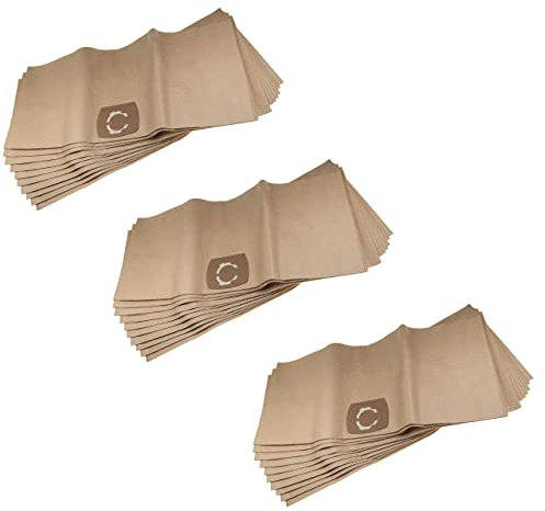 vhbw 30x sacchetto sostituisce Swirl VAC 130, K 222 (30 l), R 24, Uni 30 per aspirapolvere - 33,1cm x 77,7cm beige