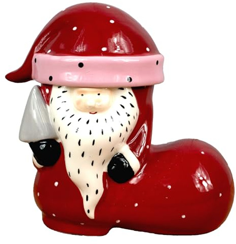 Generisch Keksdose Dose Nikolausstiefel Keramik Wichtel Weihnachten Weihnachtsmann Plätzchendose Aufbewahrung