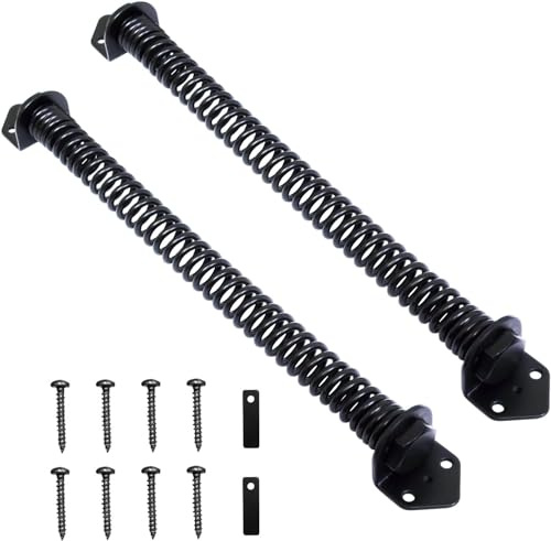 2 cierres automáticos para puerta de madera, valla de vinilo de jardín (30,5 cm)