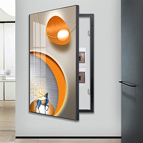 Distribution Box Decorative Painting,Electric Box Counters Cover Distribution Box Counter Electric Frames 40 X 60 Cm Counters Decoration for Hide Pictures Cover Painting Hanging Pictures Decorative,F