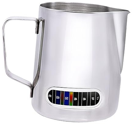 CIYODO Milchkännchen Mit Integriertem Thermometer Kaffeekännchen Zum Aufschäumen Oder Dämpfen Von Milch