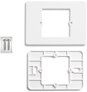 Adattatore universale scatola placca da 503 a 502, placca adattatore riduttore da 503 a 502 in plastica. Supporto adattatore cassetta per termostati o altro (Mod 1 Bianco)