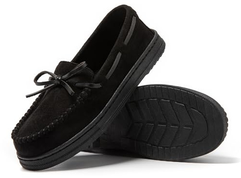 JOMIX Mocasines Mujer Vestir Zapatillas Casa Mujer Invierno con Lazos Zapatos Mujer Elegantes