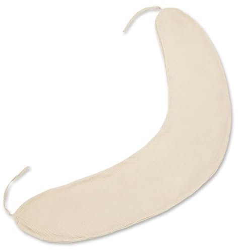 Totsy Baby Funda para Cojin Embarazo 190cm – Almohada para Dormir de Lado Almohadas Alargada para abrazar Ideal para Descanso y Maternidad Embarazadas Forma en C Muselina Oeko-Tex