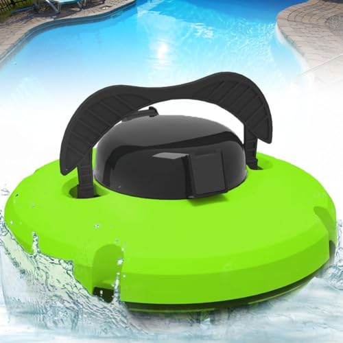 Aspirateur de Piscine entièrement Automatique, Robot Nettoyeur de Piscine sans Fil avec 120 Minutes d'autonomie maximale, Nettoyeur sous-Marin à Escalade Murale à 15 ° pour Piscine