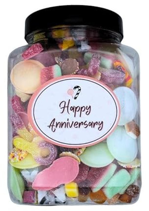 Happy Anniversary Sweet Jar Gift Sherbet Lemons