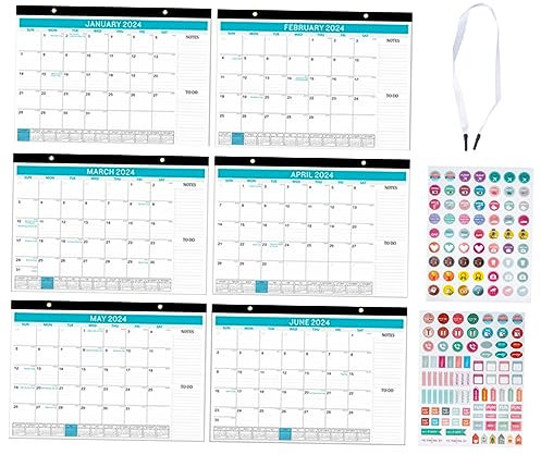 VILLCASE Hängekalender 2024 2025 Kunst Wandkalender Kleiner Büro Monatskalender