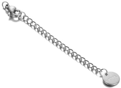 LOUKEKE 20 Stück Goldfarbene 5,1 cm Lange Verlängerungsketten aus Edelstahl mit Karabinerverschluss für die Herstellung von DIY-Schmuck, Armbändern und Halsketten