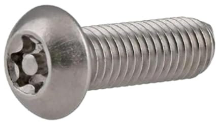 304 Edelstahl, sechs Lappen, M3, M4, M5, M6, Torx-Knopf, Rundkopf mit Stiftschraube, 10 Stück, M6x25mm