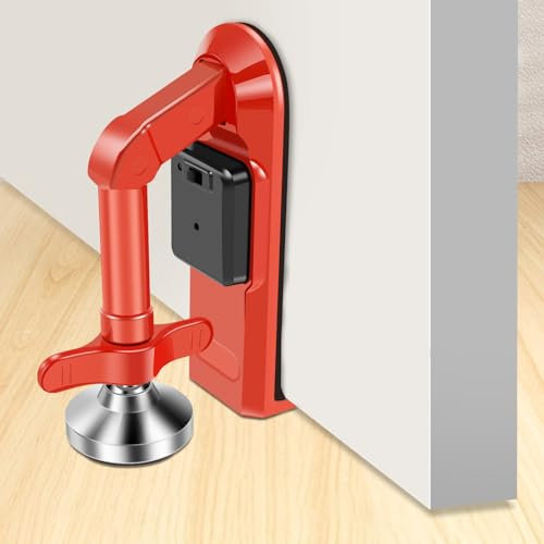 Serrure de porte portable 120 x 88 mm, seulement environ 233 g, ultra résistant avec étui, serrure portable avec double fonction d'alarme jusqu'à 80 dB, arrêt de porte avec alarme intégrale