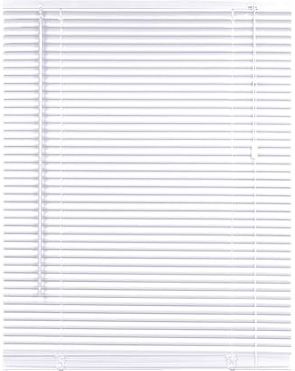 REHAN & CO Custom Made to Measure PVC Venetian Blinds 25mm Thin Slats Shutter Blinds Window Treatments Child Safe Home Office Windows Blind (White, 150W x 150H cm)