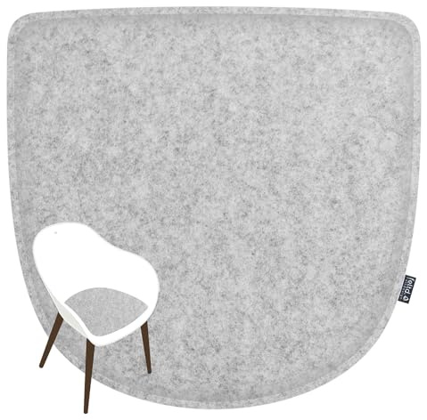 Feltd. Filz-Sitzkissen kompatibel mit IKEA Grönsta Armlehnstuhl, Fog | Größe Breite 41 cm/Tiefe 39 cm; gepolstert; mit Antirutschbeschichtung