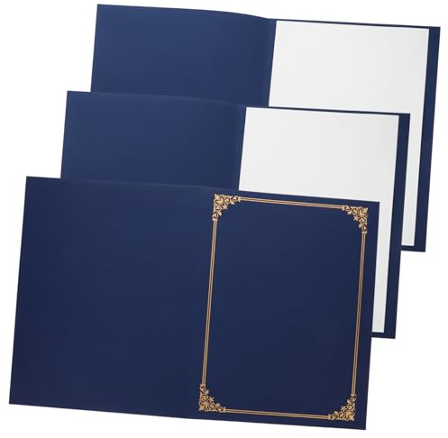 DOITOOL 3sets Copertina Per Diploma in Carta Portacertificati Elegante e Custodia Protettiva Per Certificato d Onore e Cartaceo
