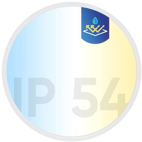 LECOM LED Wandleuchte Rund 18W D30cm IP54 CCT 3000-6000K Bad und Außen | Runde LED Wand- und Deckenleuchte IP54 geschützt gegen Wasser und Staub. Ideal für Bad, Eingang, Flur, Keller, Treppenhaus.