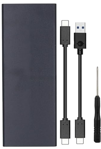 AMISENK Cassa del disco solido di alluminio per la scatola del disco rigido USB 3.2 del taccuino dell'aria migliora il raffreddamento fino a 4TB alloggiamento solido