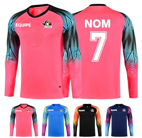Maillot de Gardien de But de Foot Personnalisé pour Jeunes Enfant Adulte Haut de Gardien Personnalisable