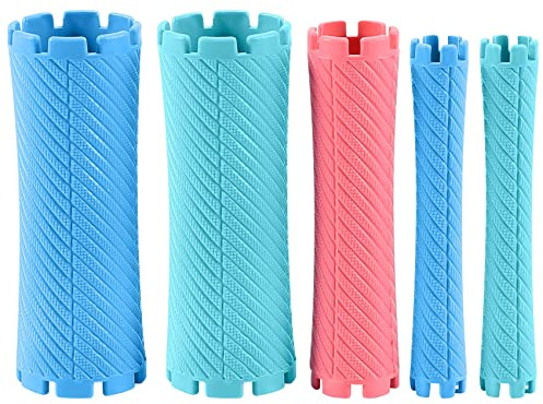 Koolenry 100Pcs/Set 10 Sizes Hair Perm Rods Kit Cold Permanent Bar Plastic Curlers Rollers Set Wave Corn Hair Maker Styling