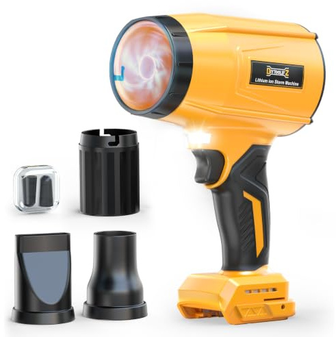 DIYtoolifz Soplador de hojas inalámbrico de 800,000 RPM compatible con Dewalt de 20 V (solo herramienta), motor sin escobillas, velocidad ajustable, soplador eléctrico portátil ligero para coche