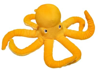 Xiyocadt Oktopus Plüsch Stofftier,Krake Kuscheltier Gelb,Krake Kreative Plüschtier Oktopus Kissen Naturgetreu Gestaltet,Baby Schlafen Beschwichtigen Sie Puppe Plüschtier Marine Tier Home Decor (30cm)