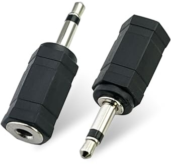 SEYUGOPTI Adaptateur Jack 3,5 mm Mono Male vers 3,5 mm Stéréo Female pour Casques, Haut-parleurs et Appareils Mobiles, 2 pièces