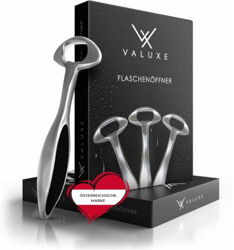 VALUXE® Flaschenöffner 3er Set mit rutschfestem Griff & Design | Stylischer Universal Bottle Opener & Kronkorkenöffner - Bieröffner, Beer Opener, Kapselheber, Kapselöffner für Bierflaschen