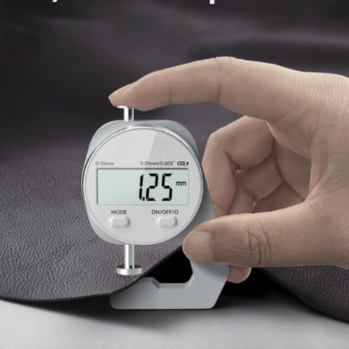 Spessimetro digitale, 0,01 mm, ad alta precisione, ricaricabile, con ampio display LCD, per carta, plastica, pelle, filo metallico (10 mm)