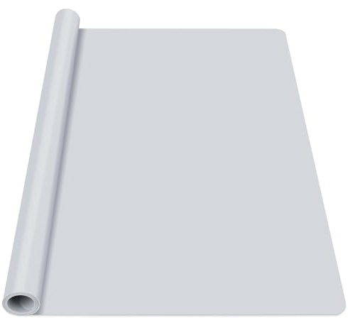 Luxeu Craft Mat, 70x50cm Silicone Mat for Resin Casting, Washable and Heat Resistant, Silicone Sheet for Resin Art, Craft Accessories, Coffee Machine (Light Grey)