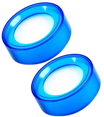 Healvian Esponjas para Contar Dinero 2 Pcs, Humedecedor de Dedos Transparente Azul, Esponja de Plástico y Espuma para Oficina y Tareas Financieras, Accesorio Práctico para Manejo