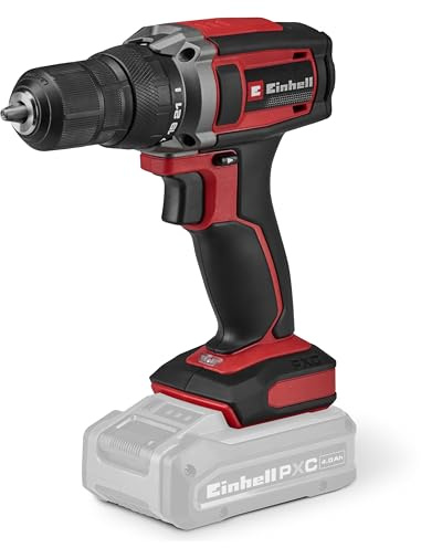 Einhell sladdlös borrskruvdragare TC-CD 18/38 Li - Solo Power X-Change (18 V, 38 Nm, 10 mm snabbchuck, 21+1 växlar, LED-ljus, utan batteri)