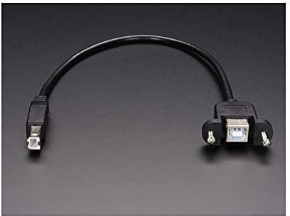 Panel Mount USB Cable - B Male to B Female