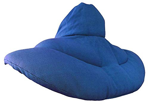 Nackenhörnchen mit Stehkragen Bio-Stoff enzianblau. Leinsamenkissen. Nackenkissen Wärmekissen - Ein sehr wohliger Nackenwärmer