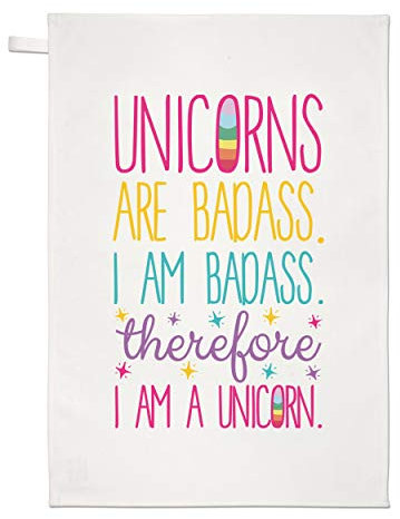 Einhörner Sind Badass Therefore I Am A Einhorn Geschirrtuch Spüllappen