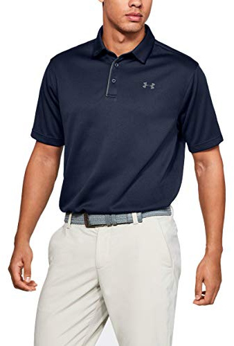 Under Armour Men's Tech Golf Polo, Midnight Navy (410)/Graphite, 4X-Large
